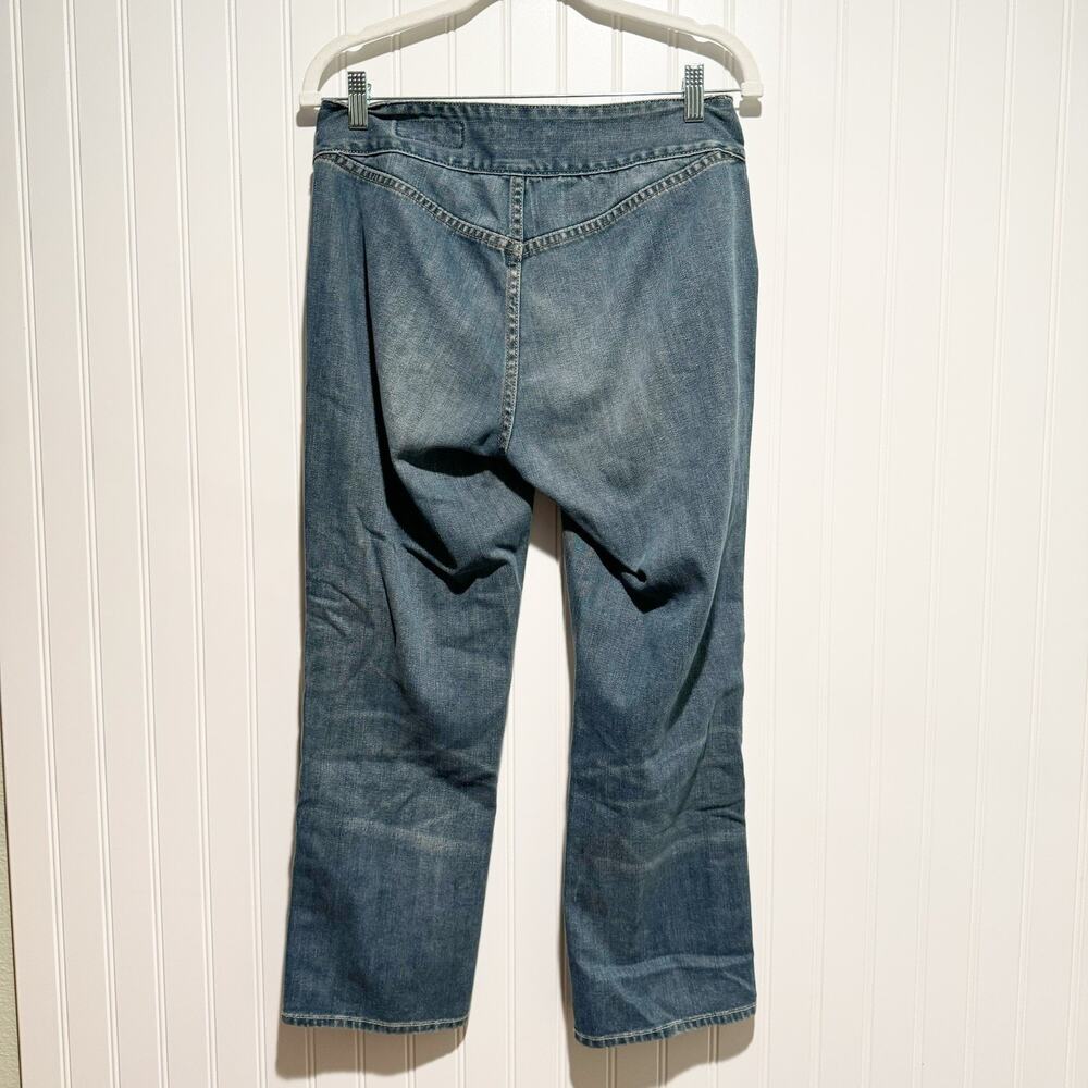 Vintage Y2K GAP Low Rise Jeans Studded Crossover Waist Size 8 - Picture 8 of 9